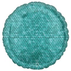 Standard Ocean Blue Sequins folija balon