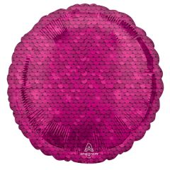 Standard Bright Pink Sequins folija balon