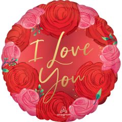 Standard Satin Luxe I Love You Rosen folija balon