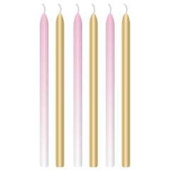 Svečke 1st Birthday Pink Ombre, 12cm