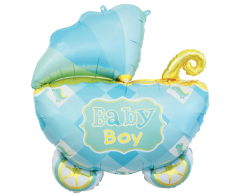Maxi Baby Carriage Blue folija balon