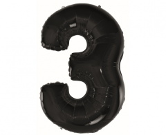 Folija balon B&C številka 3 Black