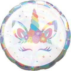 Standard Holographic Iridescent Unicorn Party folija balon