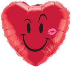 Standard Naughty Smile & A Kiss Heart folija balon