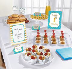 1st Birthday Blue & Gold set za dekoracijo