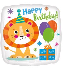Standard Happy Lion Birthday folija balon