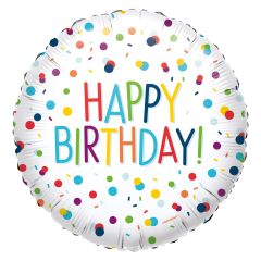 Standard EU Confetti Birthday folija balon
