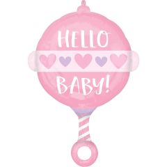 Standard Baby Girl Rattle folija balon