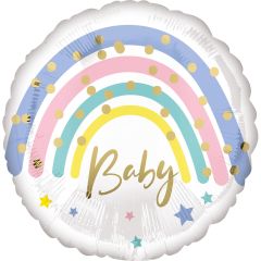 Standard Pastel Rainbow Baby  folija balon
