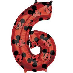 Mid size Mickey Mouse Forever Številka 6 folija balon