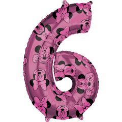 Mid size Minnie Mouse Forever Številka 6 folija balon