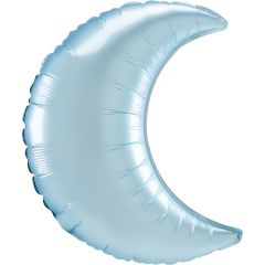 Maxi Pastel Blue Satin Luna folija balon 26"