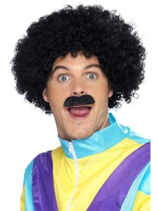 Črna lasulja in brki