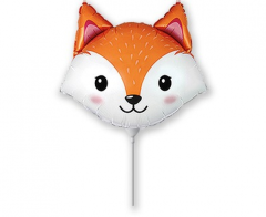 Mini Fox Head 14" FX  folija balon na palčki 