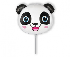 Mini Panda Head 14" FX  folija balon na palčki 