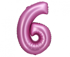 Folija balon B&C številka 6 Satin Pink