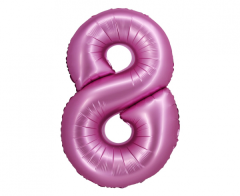 Folija balon B&C številka 8 Satin Pink