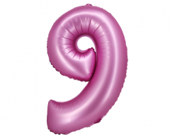 Folija balon B&C številka 9 Satin Pink