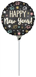 Mini Satin New Year folija balon na palčki 