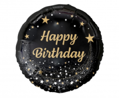 Standard B&C Happy Birthday Black folija balon