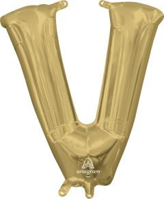 Mini folija balon črka V White Gold