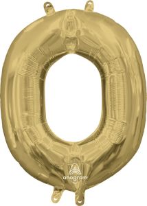Mini folija balon črka O White Gold