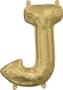Mini folija balon črka J White Gold