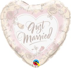 Standard Just Married Roses folija balona