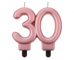 Metallic Rosegold Svečka 30