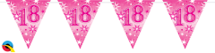 Zastavice 18 Pink Sparkle 3,6m (16 zastavic)