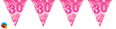 Zastavice 30 Pink Sparkle 3,6m (16 zastavic)