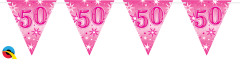 Zastavice 50 Pink Sparkle 3,6m (16 zastavic)
