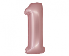 Folija balon Smart številka 1 mat Light Pink