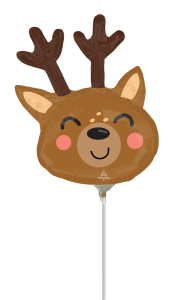 Mini North Pole Reindeer folija balon na palčki