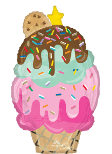 Maxi Hereˇs the Scoop Cone Icecream folija balon