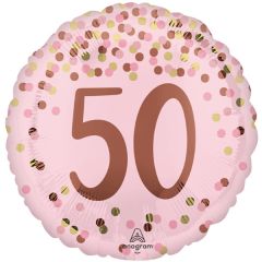 Standard Pretty Pink 50TH Birthday folija balon