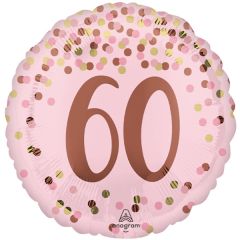 Standard Pretty Pink 60TH Birthday folija balon