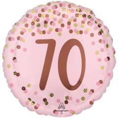 Standard Pretty Pink 70TH Birthday folija balon 