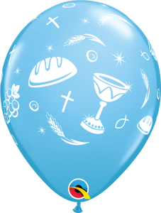 Lateks baloni 28cm Communion Elements Pale Blue