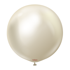 Latex baloni 60 cm Mirror (Chrome) White Gold