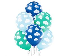 Latex baloni 30 cm Fluffy Clouds Boy