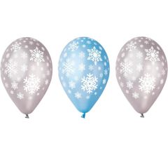 Latex baloni Snowflakes 30cm