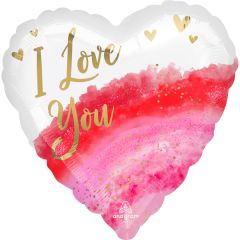 Standard Watercolour Love folija balon