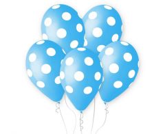 Latex baloni 30 cm Dots Sky Blue