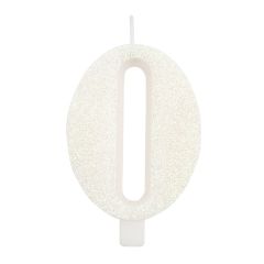 Svečka Glitter White 0