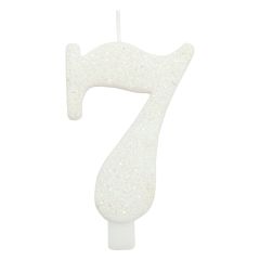 Svečka Glitter White 7