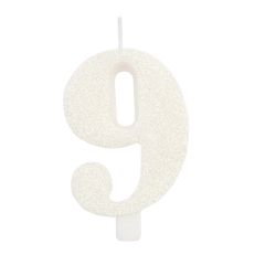 Svečka Glitter White 9