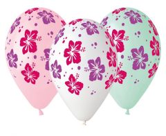Lateks baloni 32cm Hibiskus 5kom