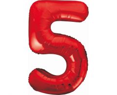 Folija balon B&C številka 5 Red 85 cm