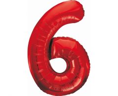 Folija balon B&C številka 6 Red 85 cm